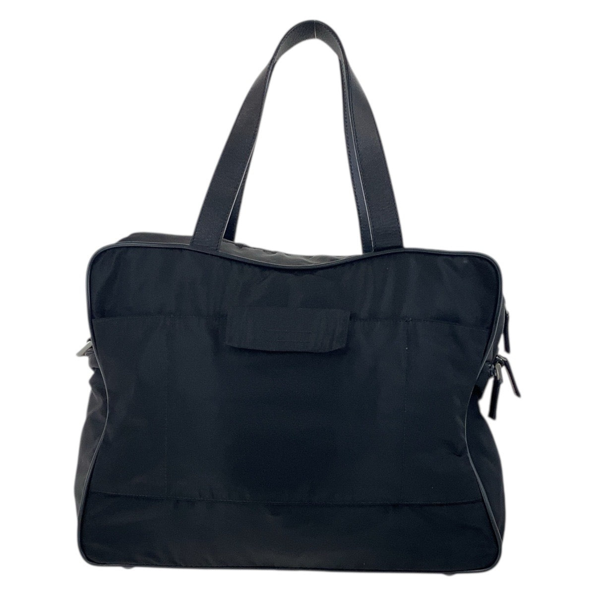 Prada Tessuto Briefcase Handbag Leather Nylon Saffiano Travel Bag