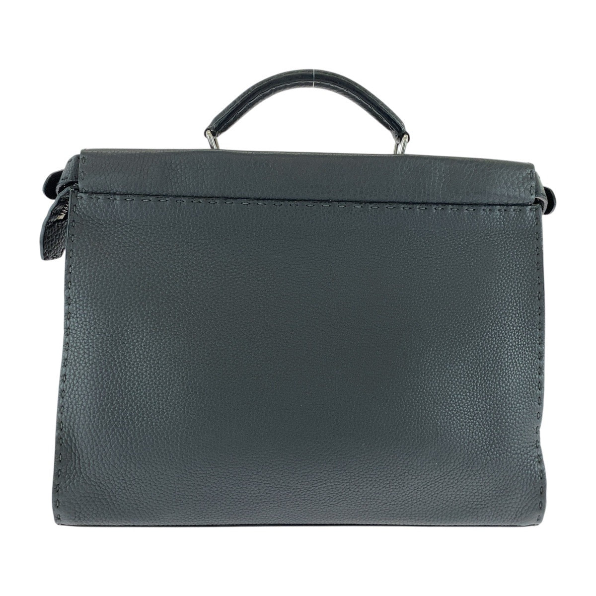 Fendi Business Bag 7Va406 Business Bag Briefcase Celeria Peekaboo Leather Gray Travel Bag