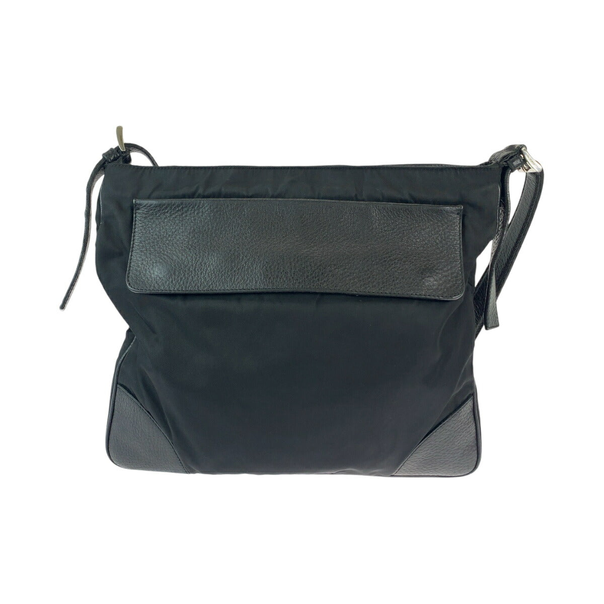 Prada Tessuto Daino Shoulder Bag Leather Nylon Vitello