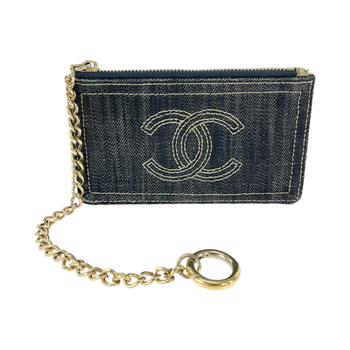 Chanel Coco Mark Sparkling Denim Coin Case Bag