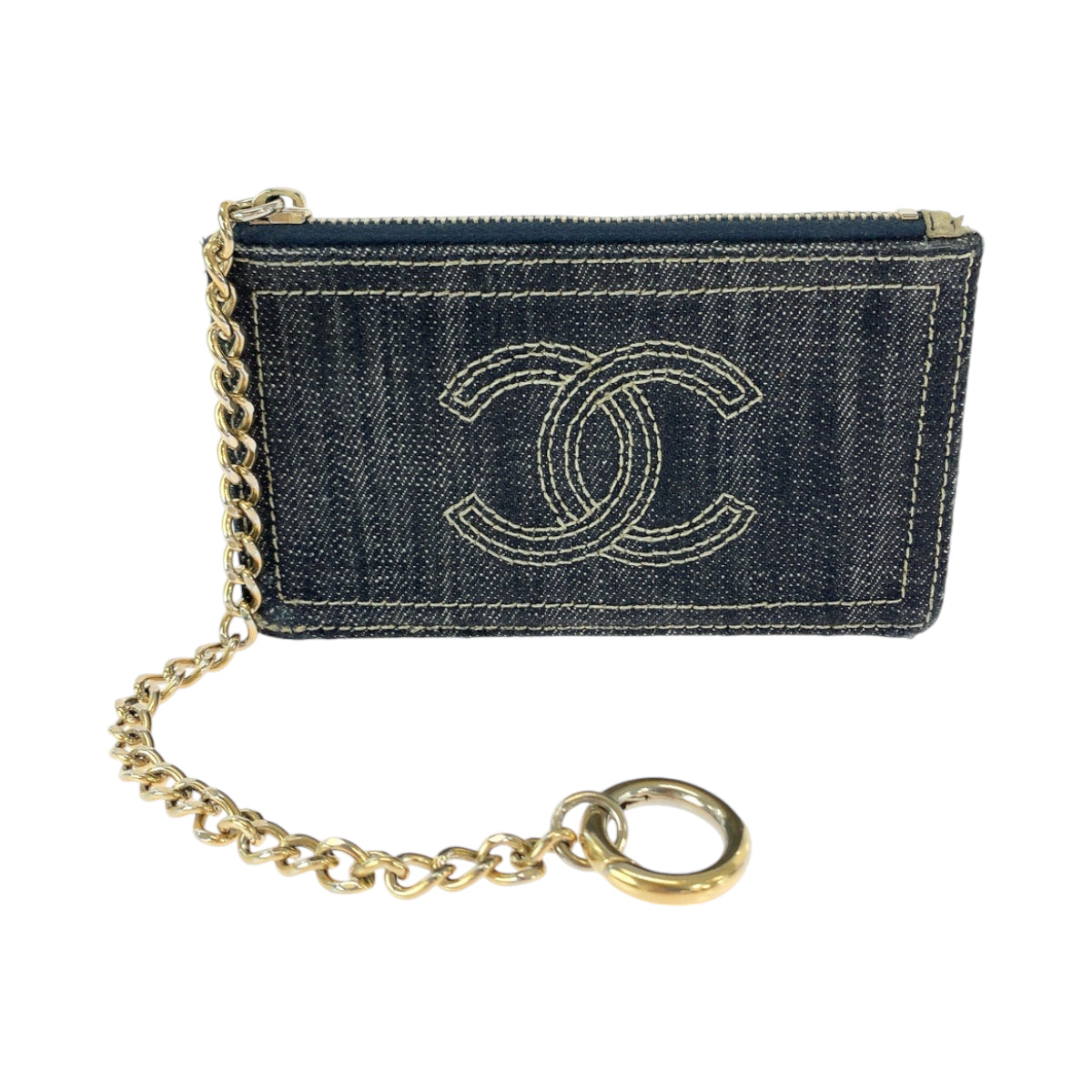 Chanel Coin denim t Sparkling denim Blue Gold Handbag