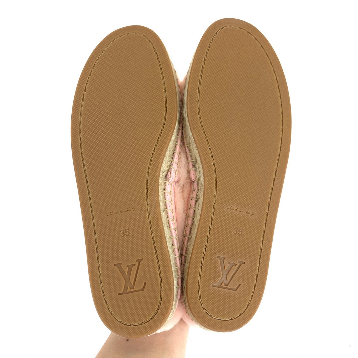 Louis Vuitton Slip-on 1A51OI Fake fur Slip-on White Pink Handbag