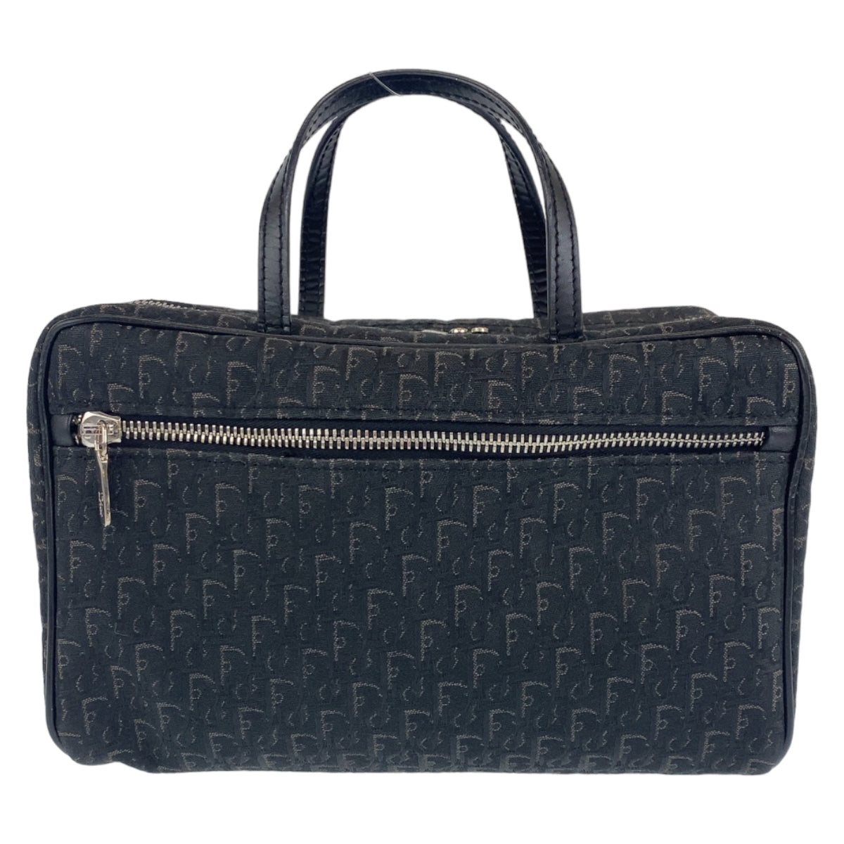 Dior Handbag , Silver Metal Handbag Vanity Bag Leather Canvas Travel Bag