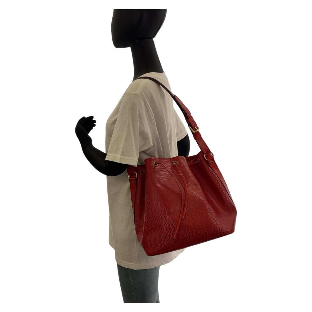 Louis Vuitton M44107 Epi it Noe Leather Red Gold Jewelry