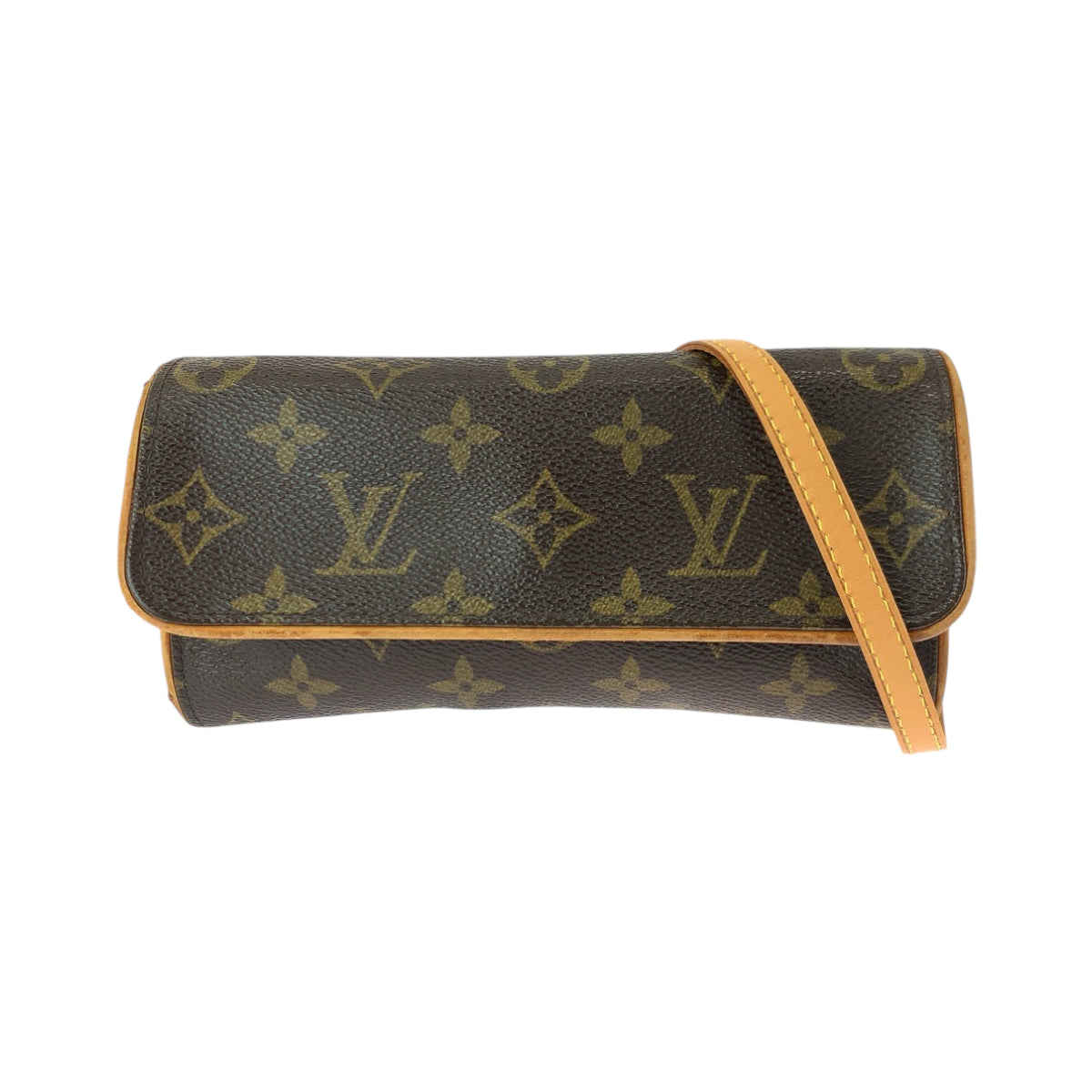 Louis Vuitton M51854 PVC ette Twin PM Monogram Brown Gold Shoulder Bag