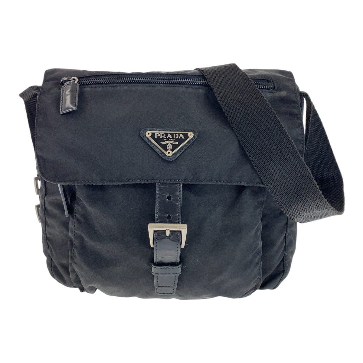 Shoulder Bag , Silvermetal Shoulder Bag Messenger Leather Nylon Logo Mens
