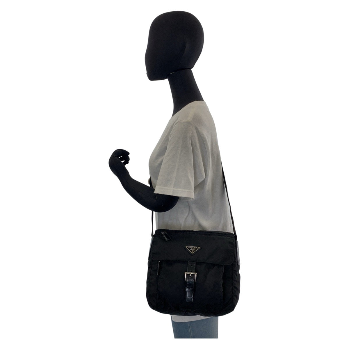 Shoulder Bag , Silvermetal Shoulder Bag Messenger Leather Nylon Logo Mens