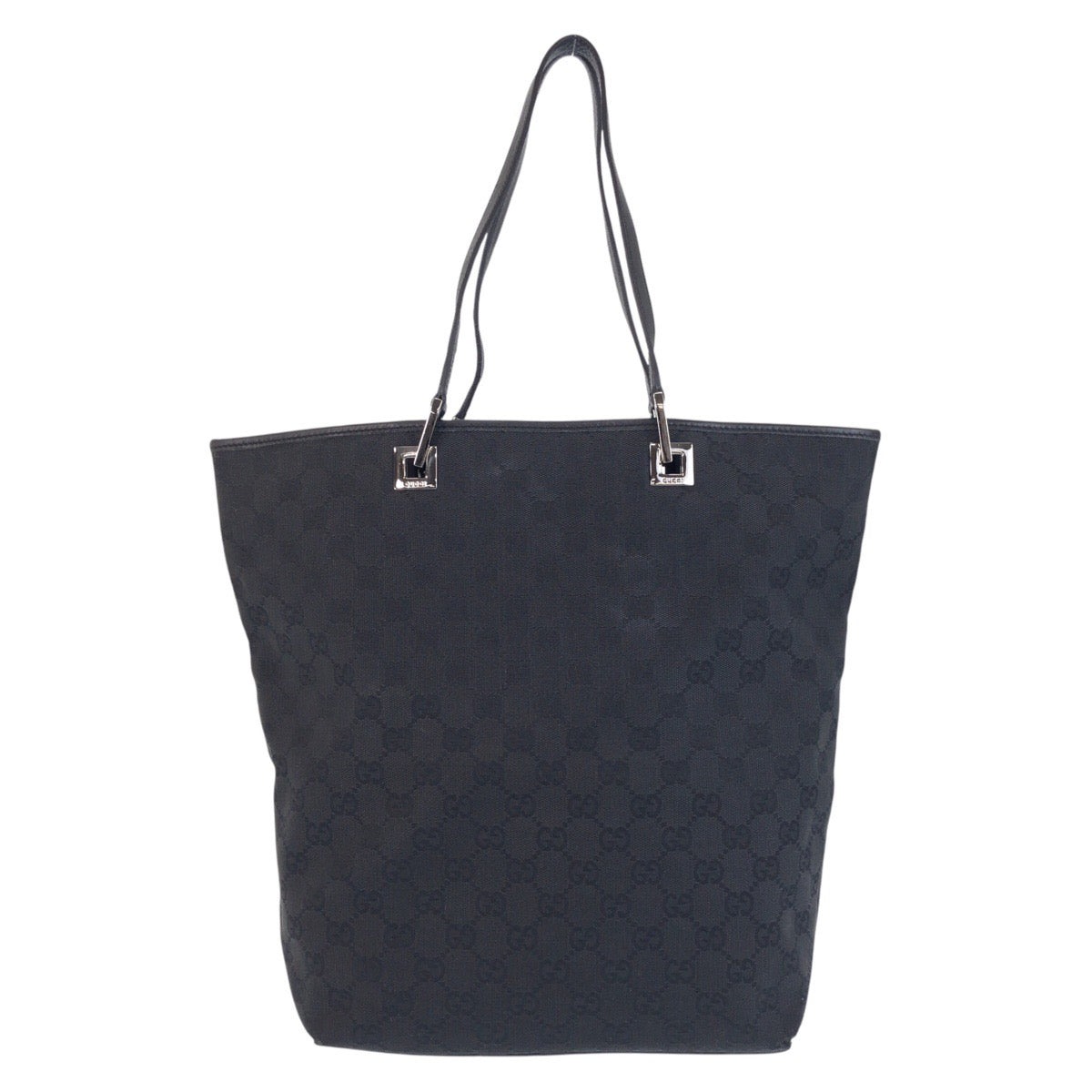 Gucci GG Leather Canvas Black Shoulder Bag 3