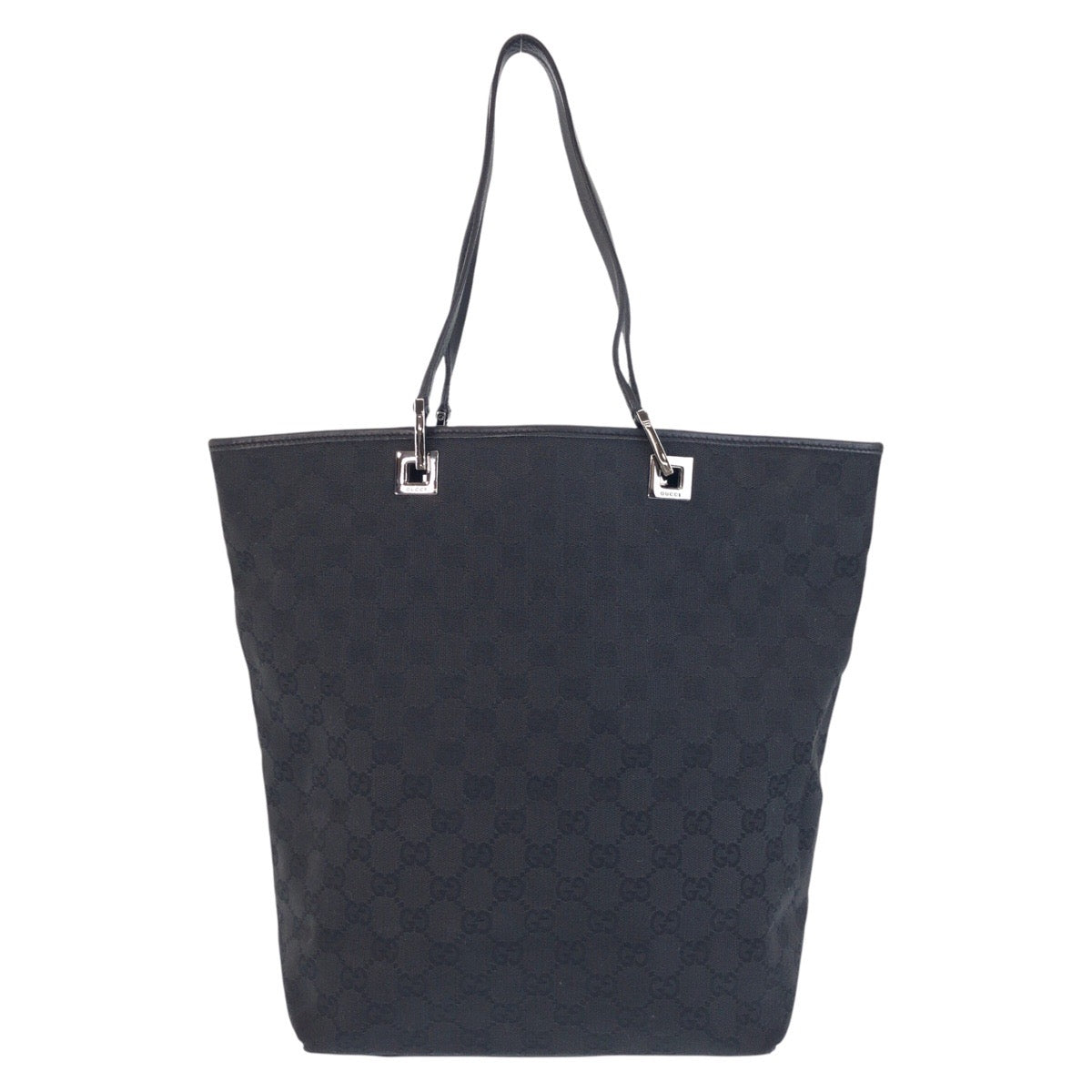 Gucci GG Leather Canvas Black Shoulder Bag 3