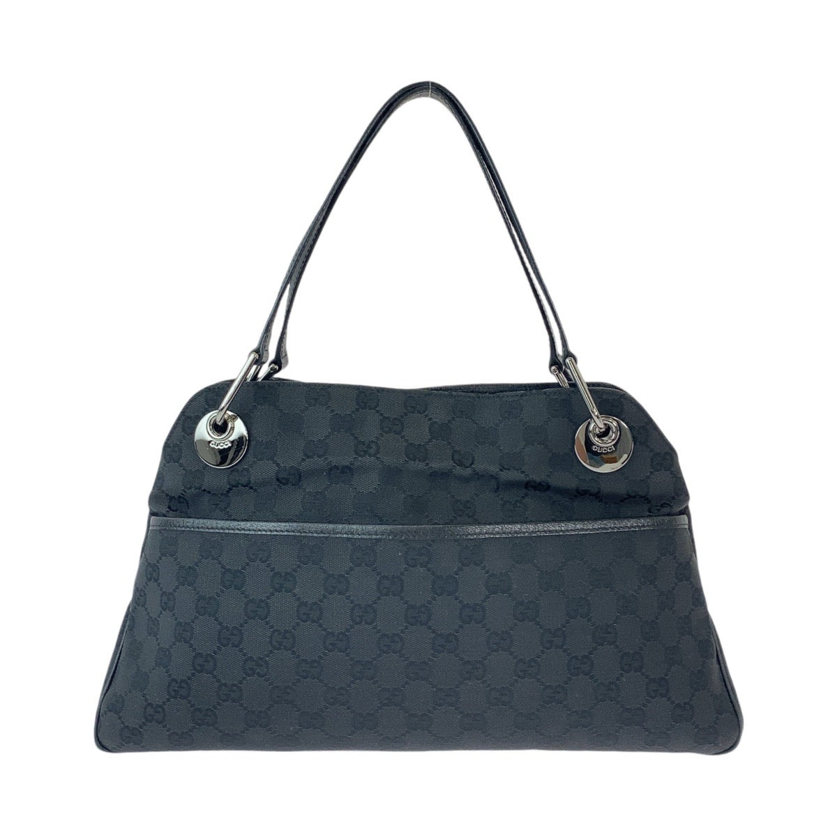 Gucci 2Way Bag Leather Canvas Travel Bag