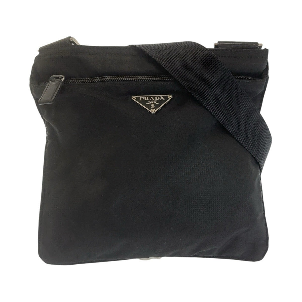 Shoulder Bag Silvermetal Shoulder Bag Test Triangle Nylon Black