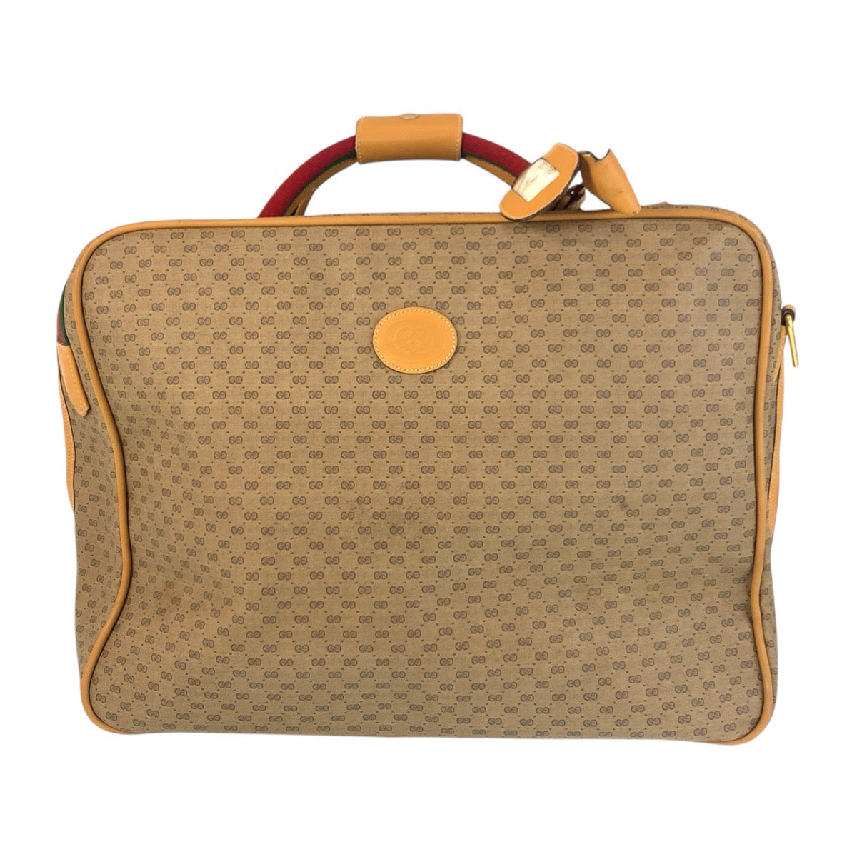Gucci Boston Duffel GG Metal Boston Canvas Beige Gold Multicolor Travel Bag