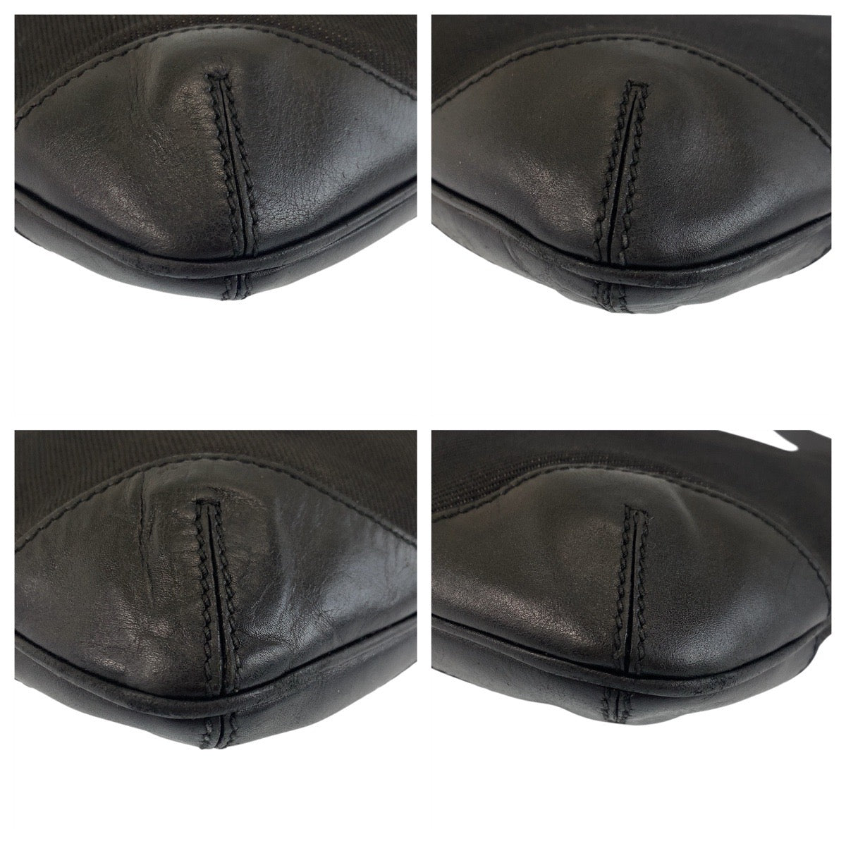 Gucci Leather Canvas Black Shoulder Bag