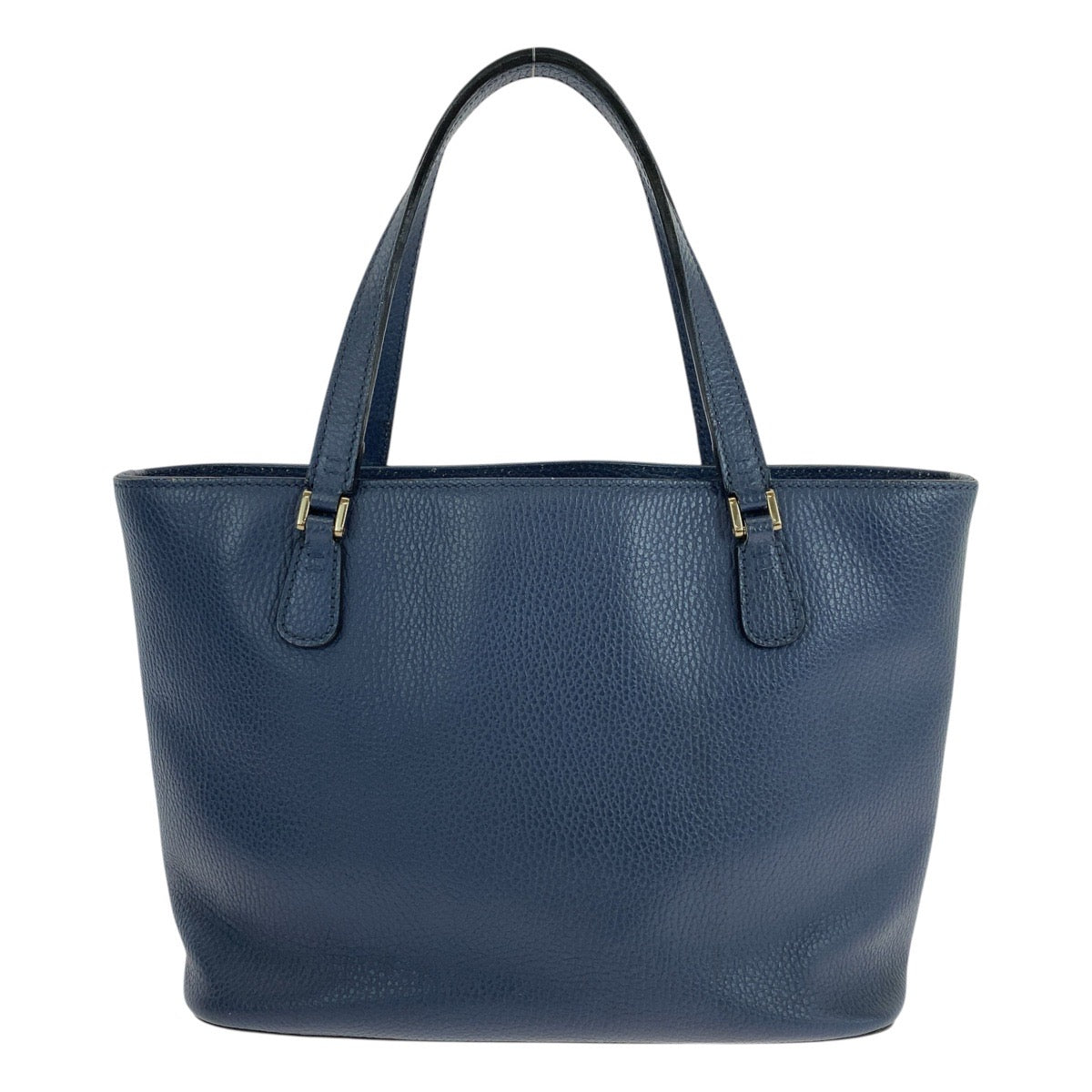 Gucci GoldMetal Interlocking Leather Blue Shoulder Bag