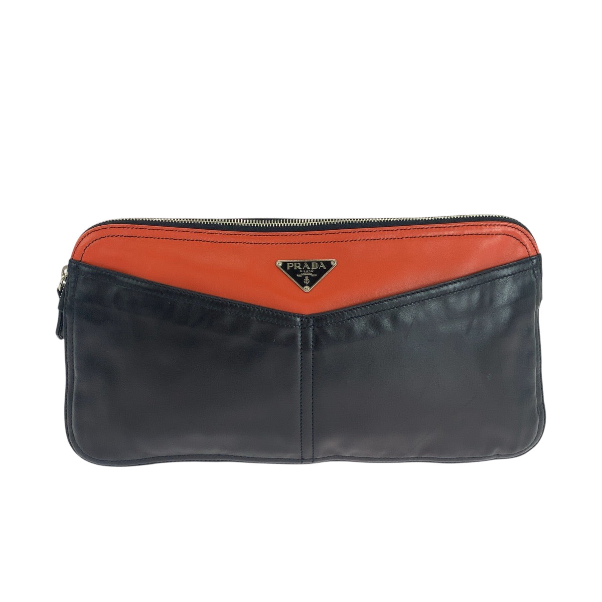 Clutch Bag Orange Silvermetal Clutch Bag Business Leather Black
