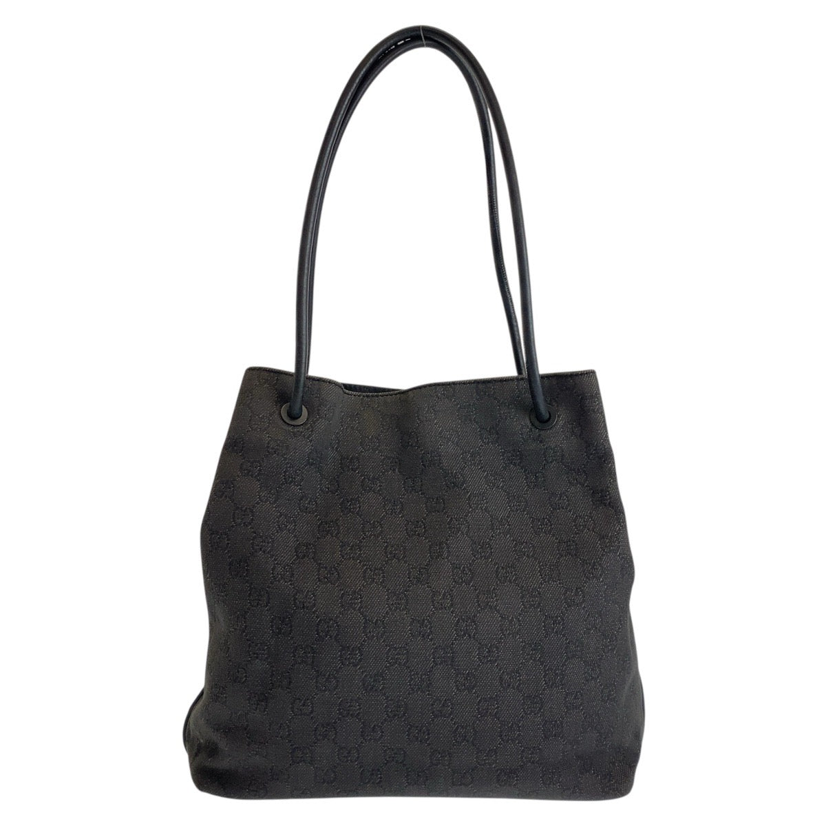 Gucci GG Leather Canvas Black Shoulder Bag 7