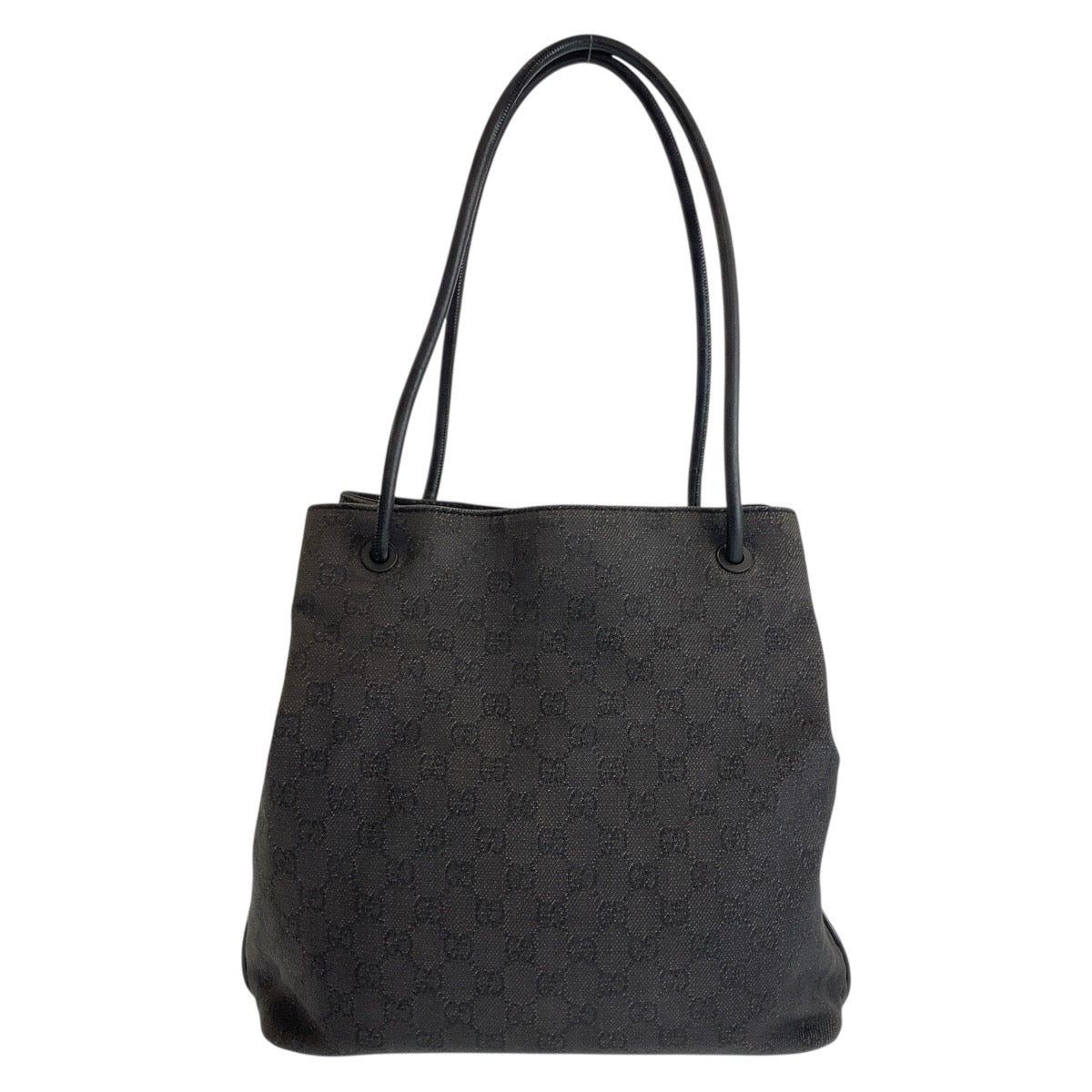 Gucci GG Leather Canvas Black Shoulder Bag 7