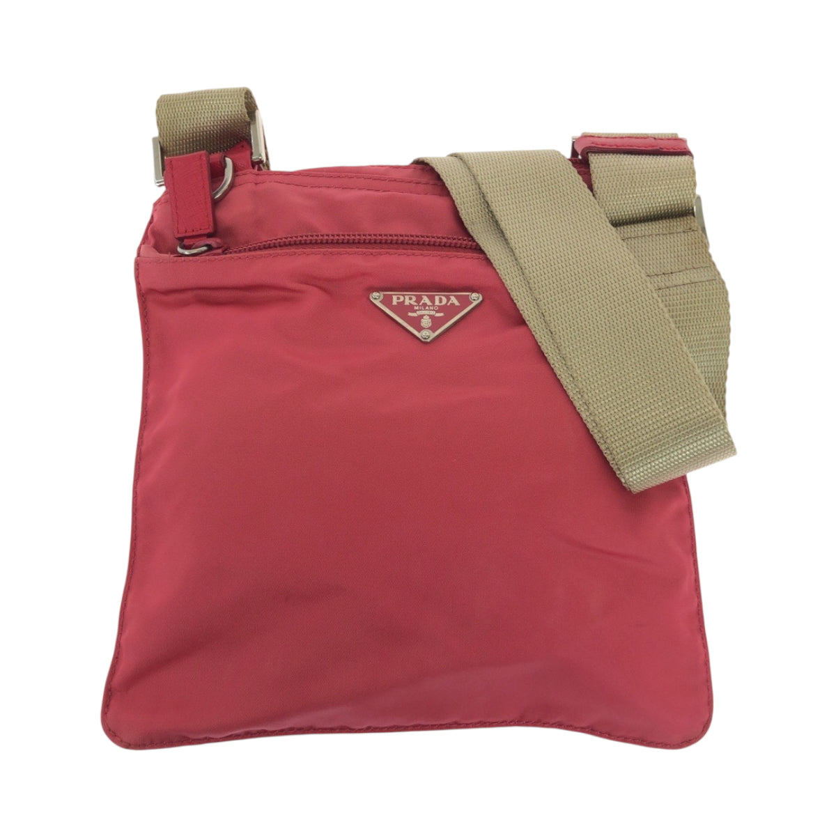 Shoulder Bag Shoulder Bag Sacoche Test Triangle Nylon Beige