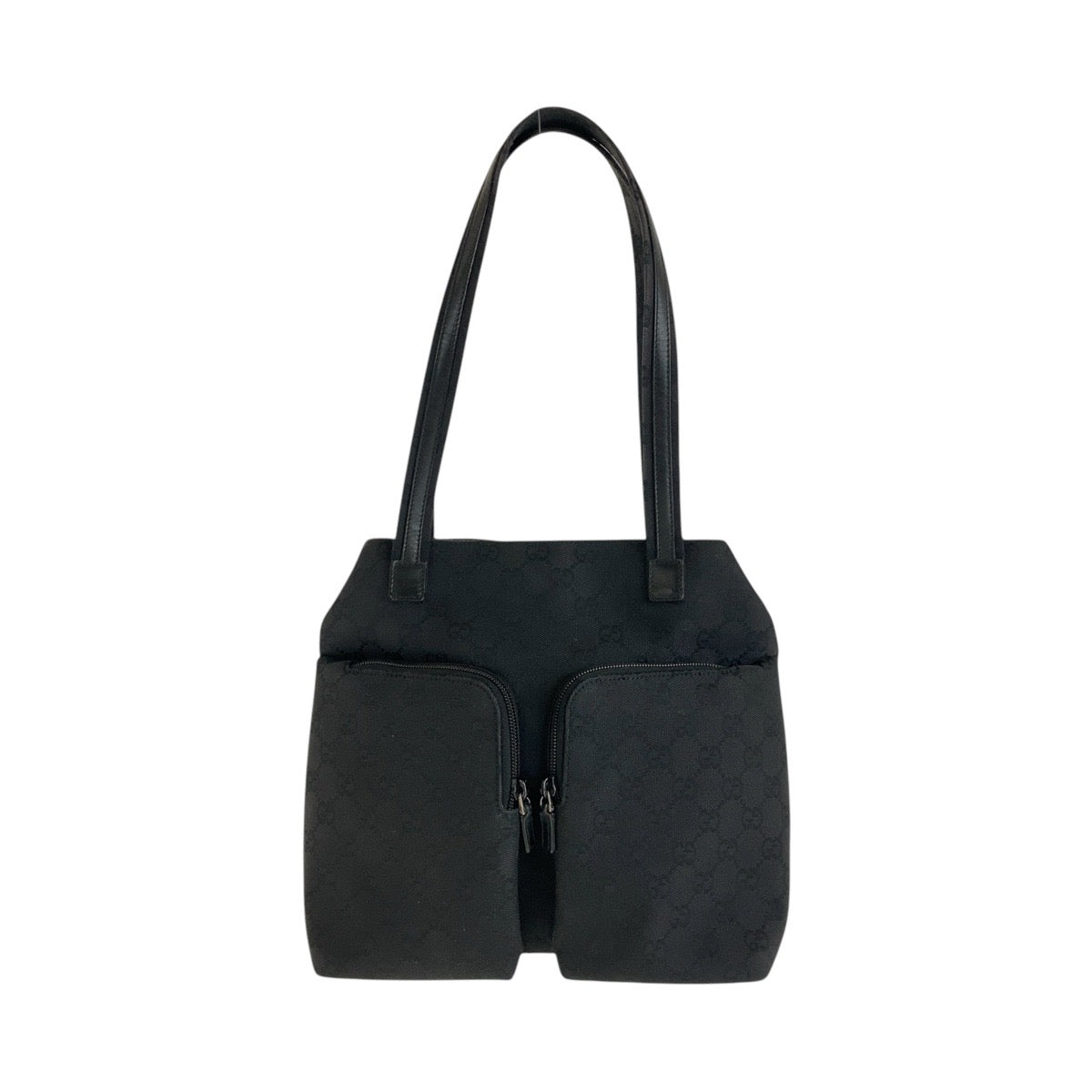 Gucci 002 GG Canvas Black Shoulder Bag