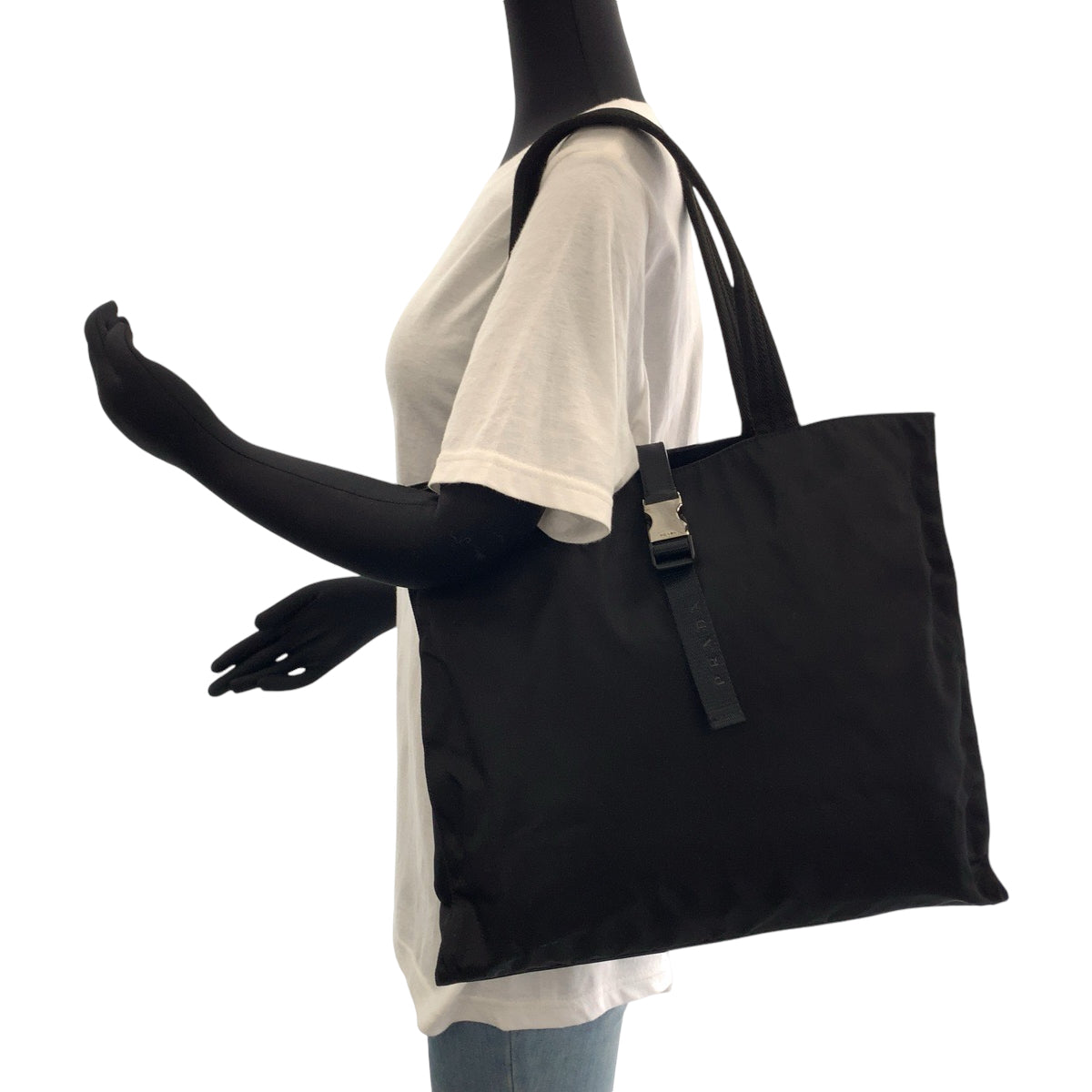 Tote Bag Tote Bag Shoulder Bag Test Nylon Black