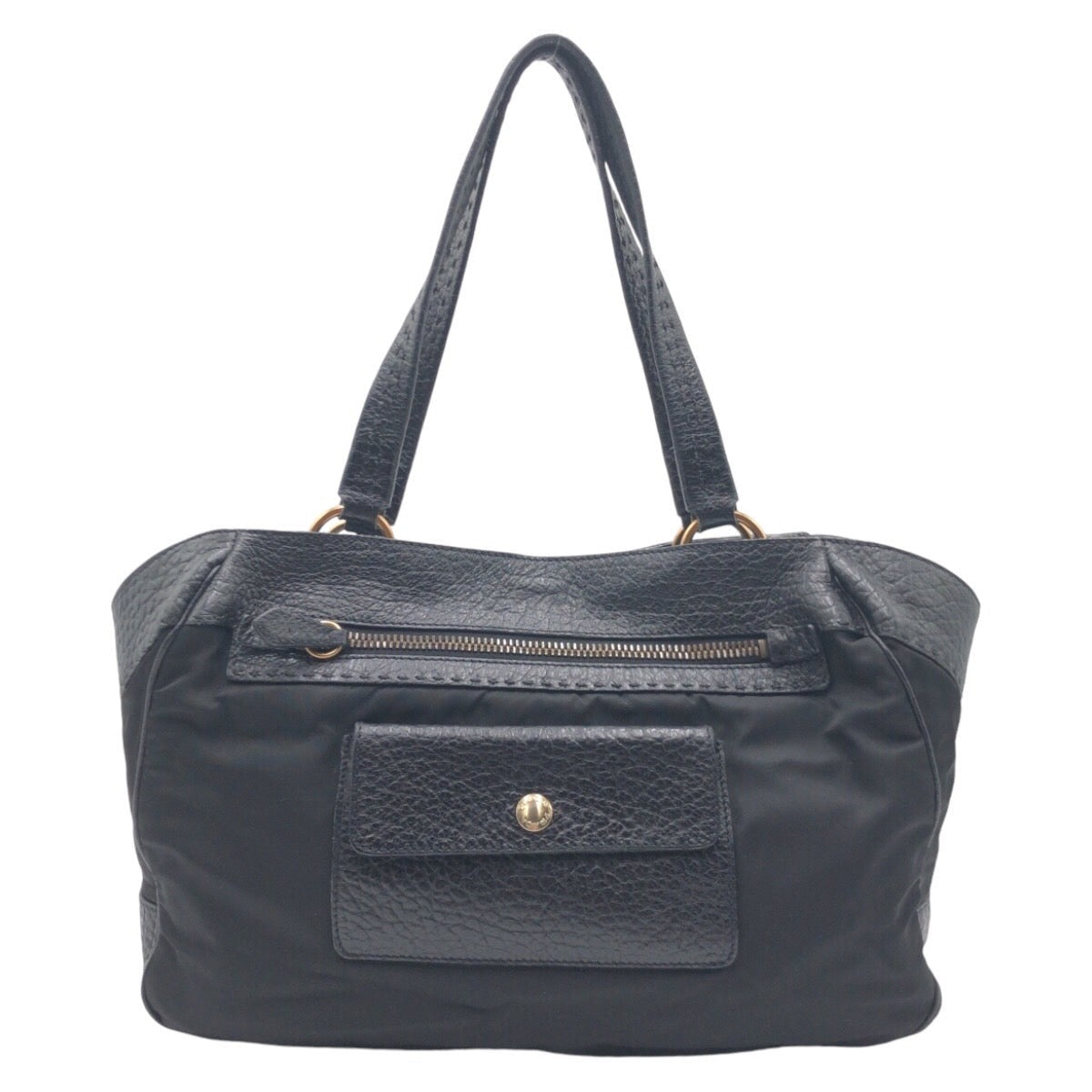 Prada Daino Tessuto 2Way Bag Leather Nylon Vitello Travel Bag