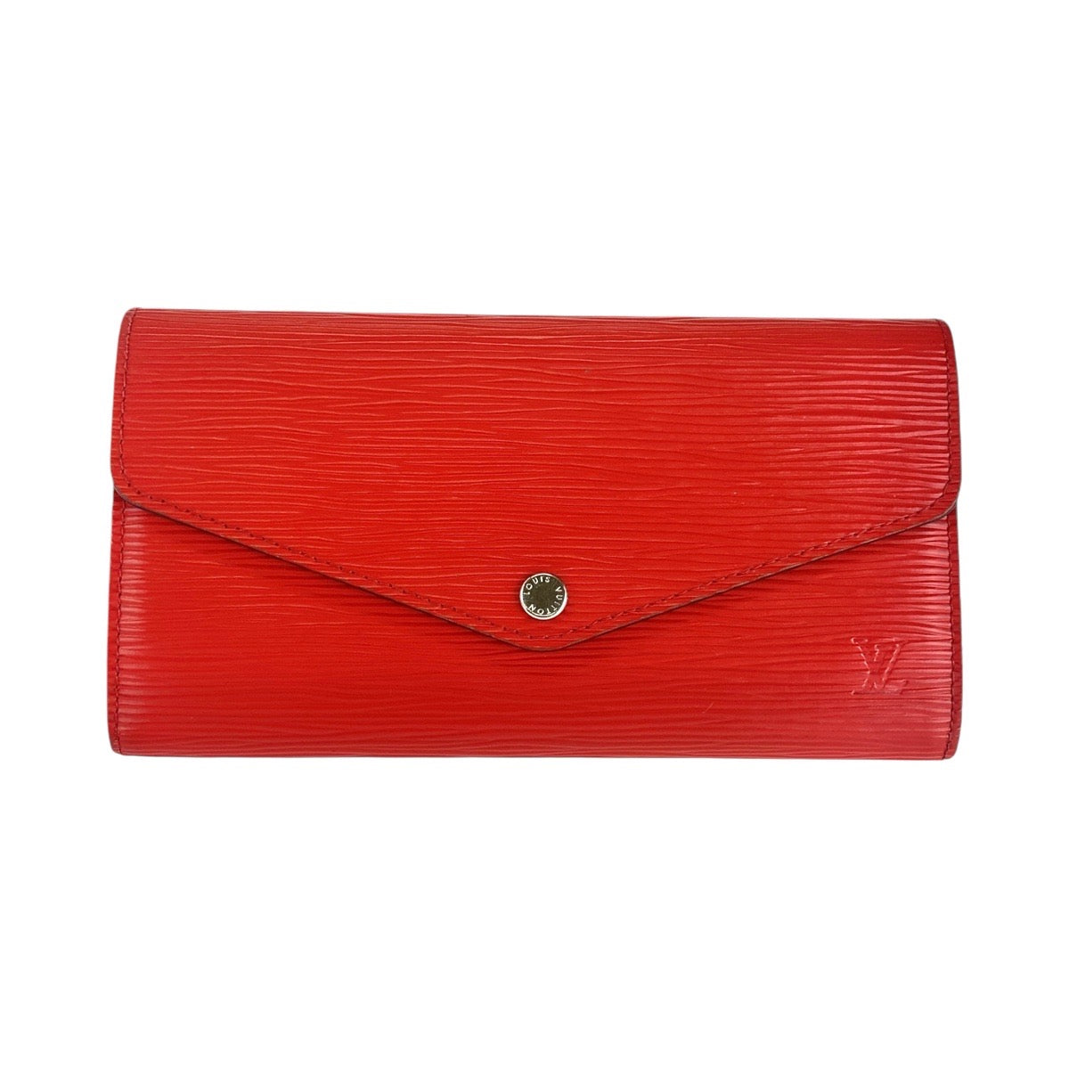 Louis Vuitton Long Purse M60723 Coquelicot SilverMetal Leather Wallet Case