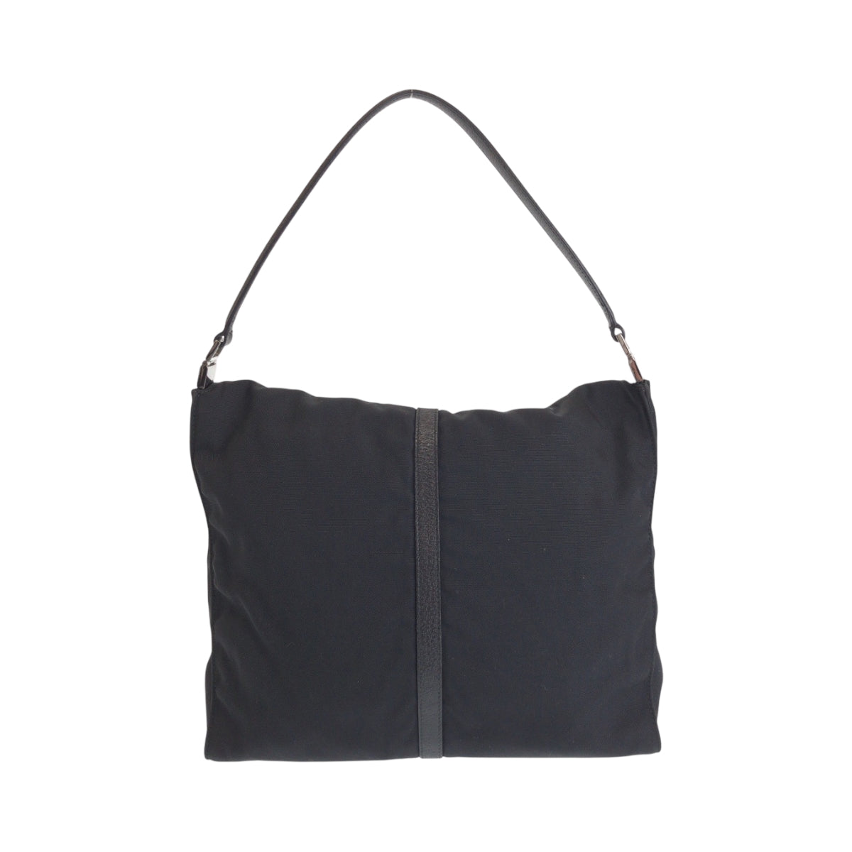 Gucci 001 Metal Jackie Nylon Black Silver Shoulder Bag