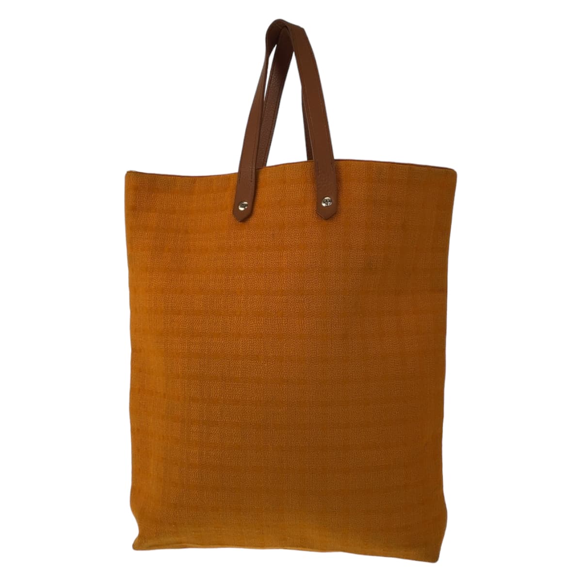 Hermes Tote Bag Silvermetal Tote Bag Handbag Compatible Amedaba Leather Canvas Brown