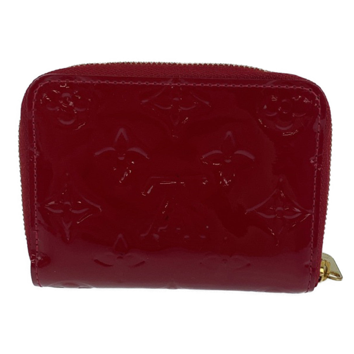 Louis Vuitton Coin M93608 enamel Coin compact Monogram Red Wallet Case