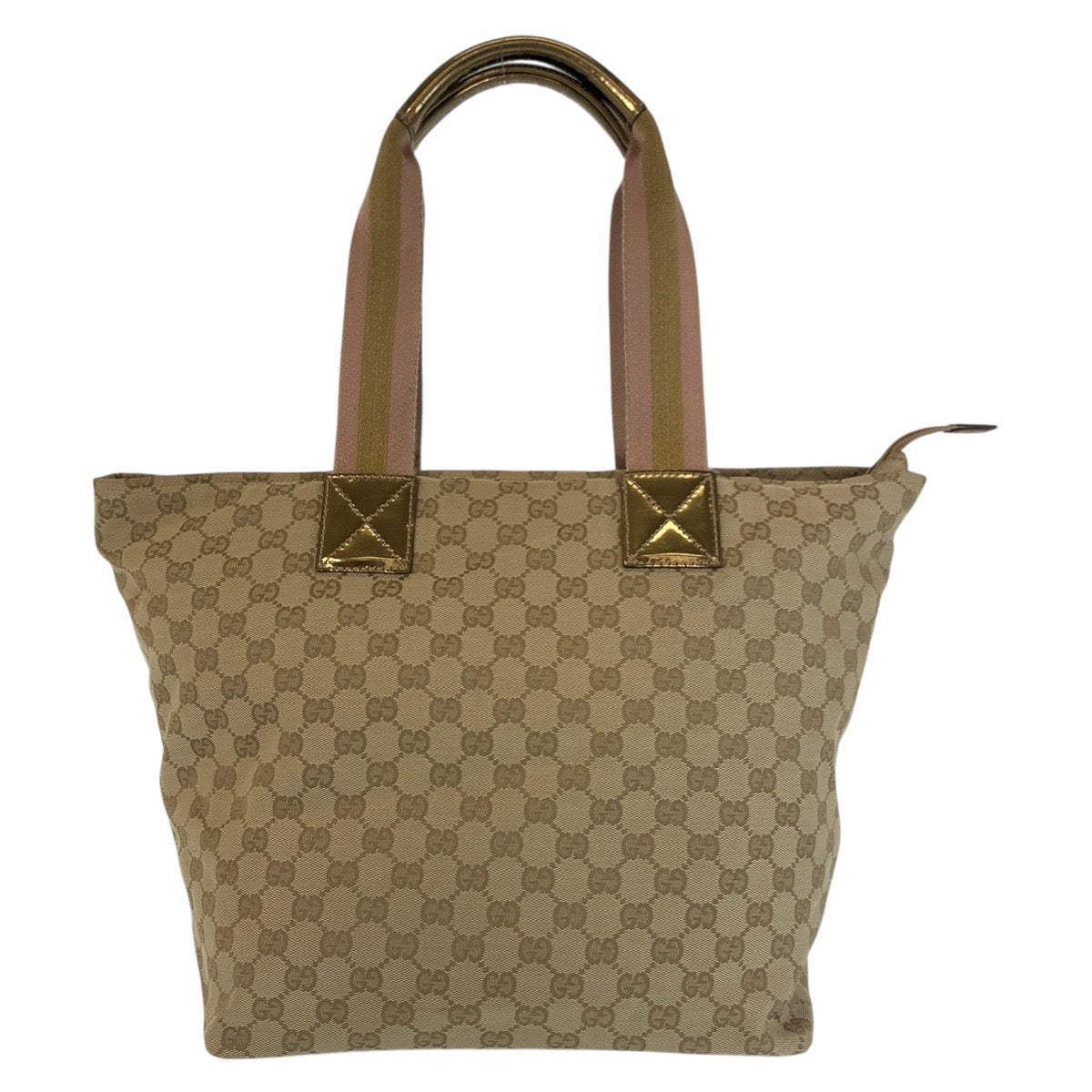 Gucci GG GoldMetal Canvas Beige Shoulder Bag