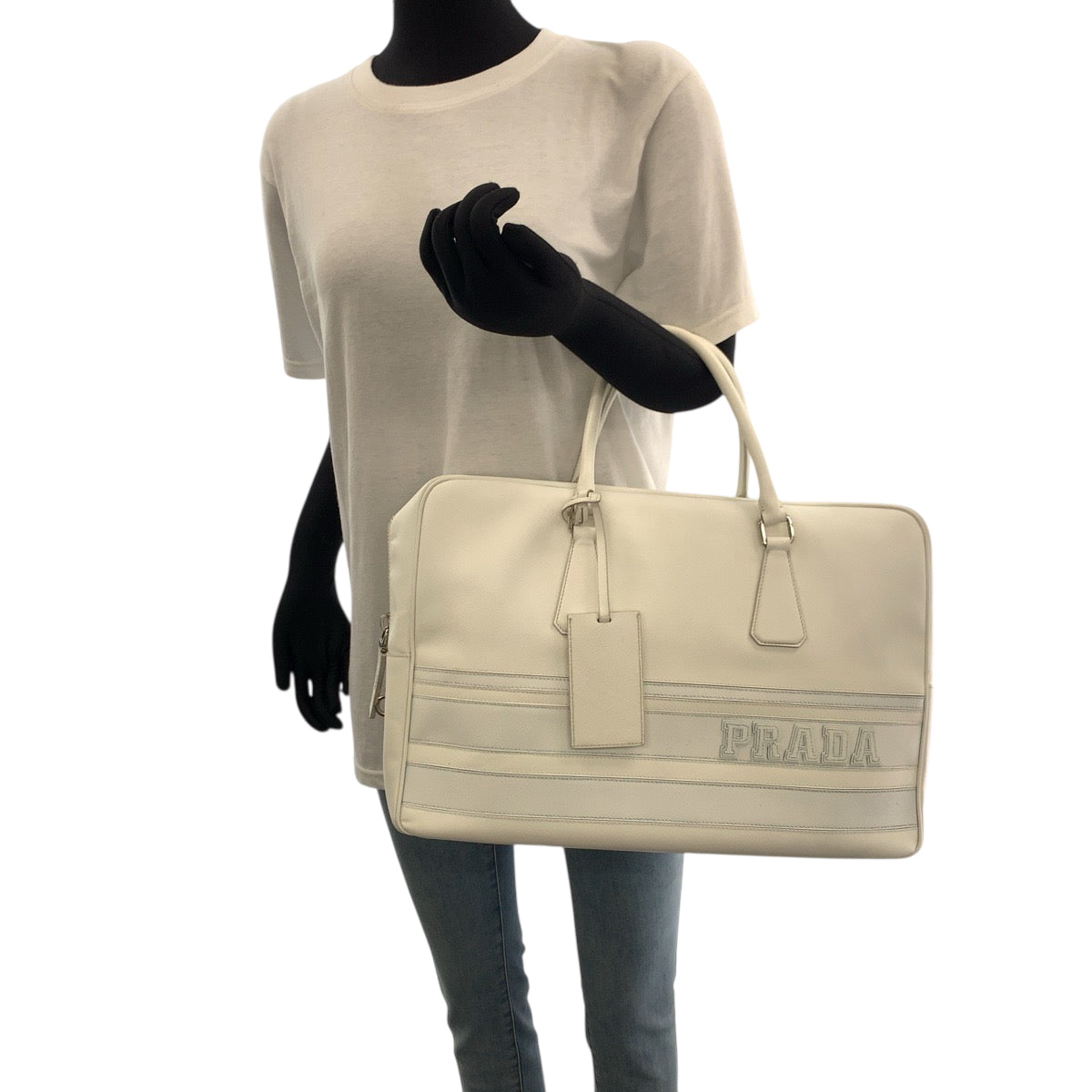 Business Bag Silvermetal Business Bag Handbag Safiano Leather White Travel Bag
