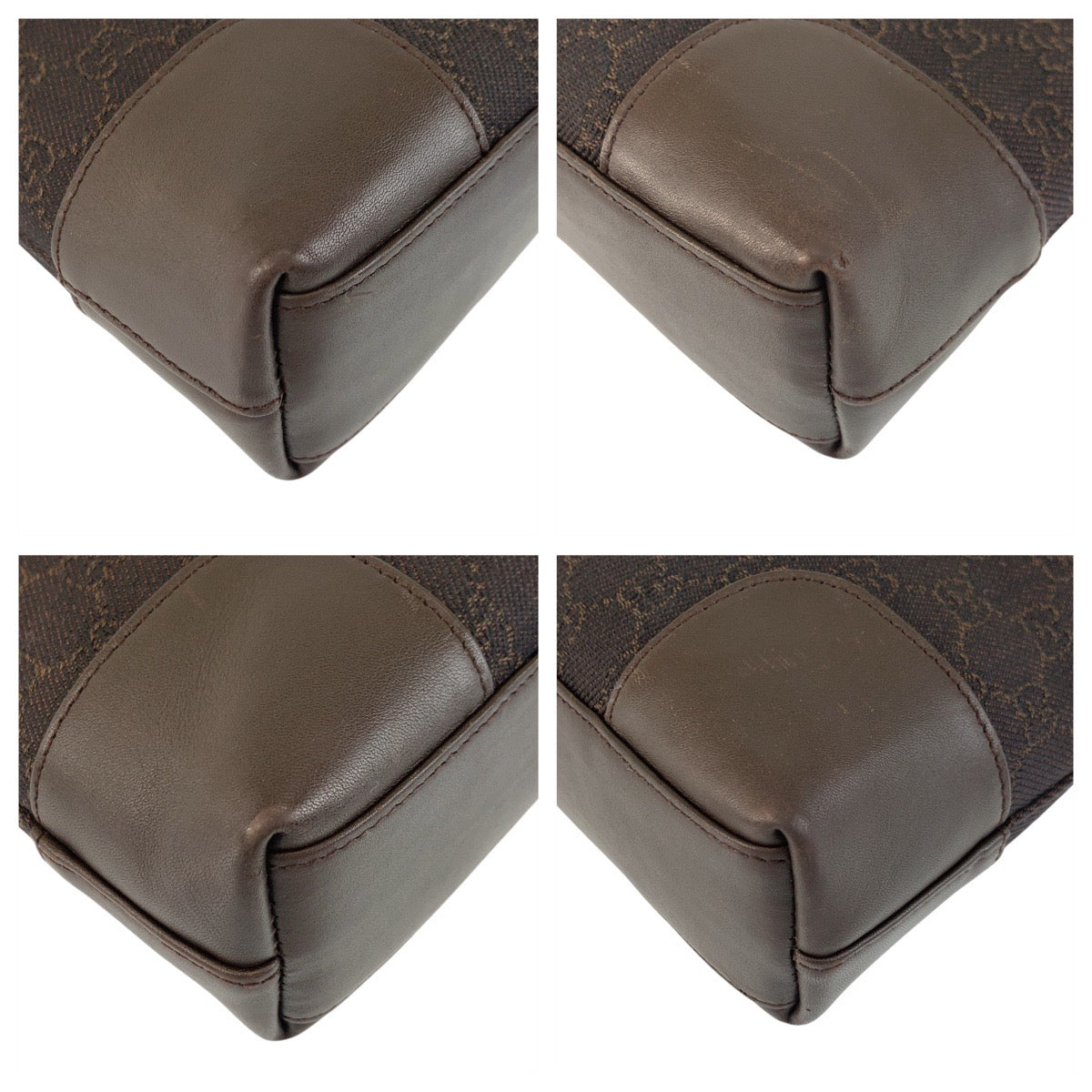 Gucci Shoulder Bag Leather Canvas Bag 4