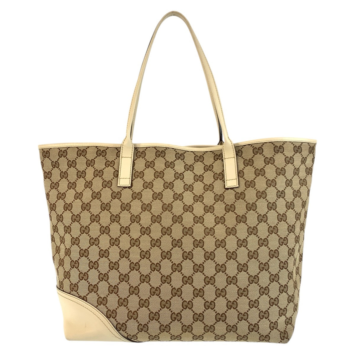 Gucci GG , Abby Newbritt Leather Canvas Beige Tote Bag