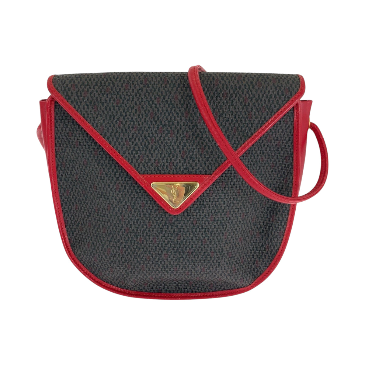 YSL Saint Laurent Shoulder Bag Purple Shoulder Bag Crossbody Logo Women Leather Canvas Metal