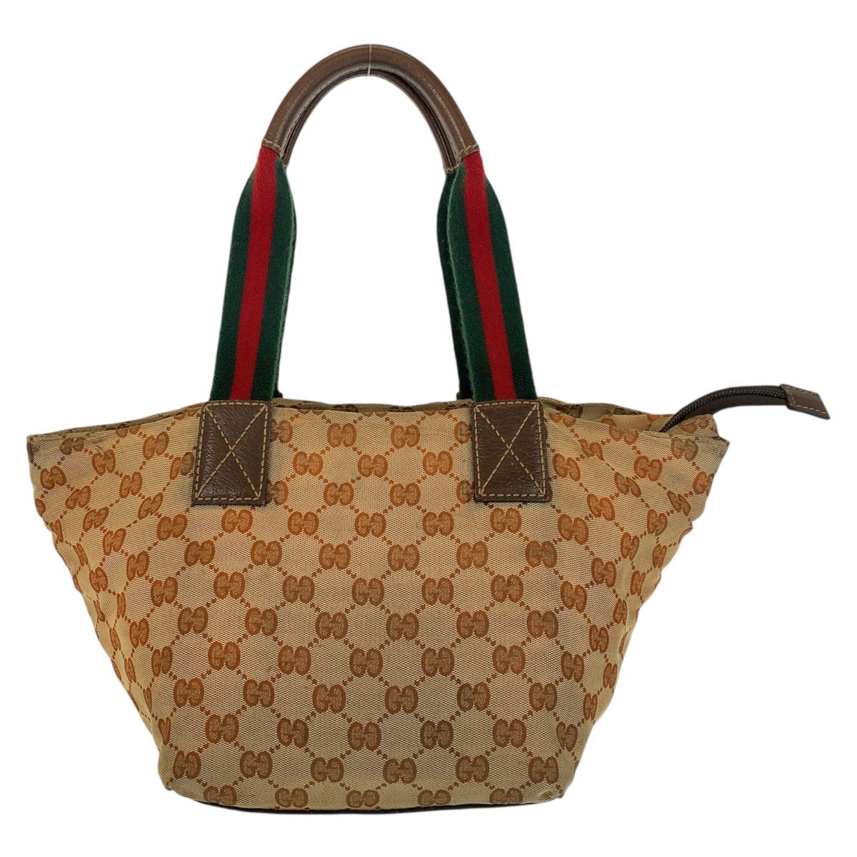 Gucci GG , Sherry line Leather Canvas Brown Beige Tote Bag