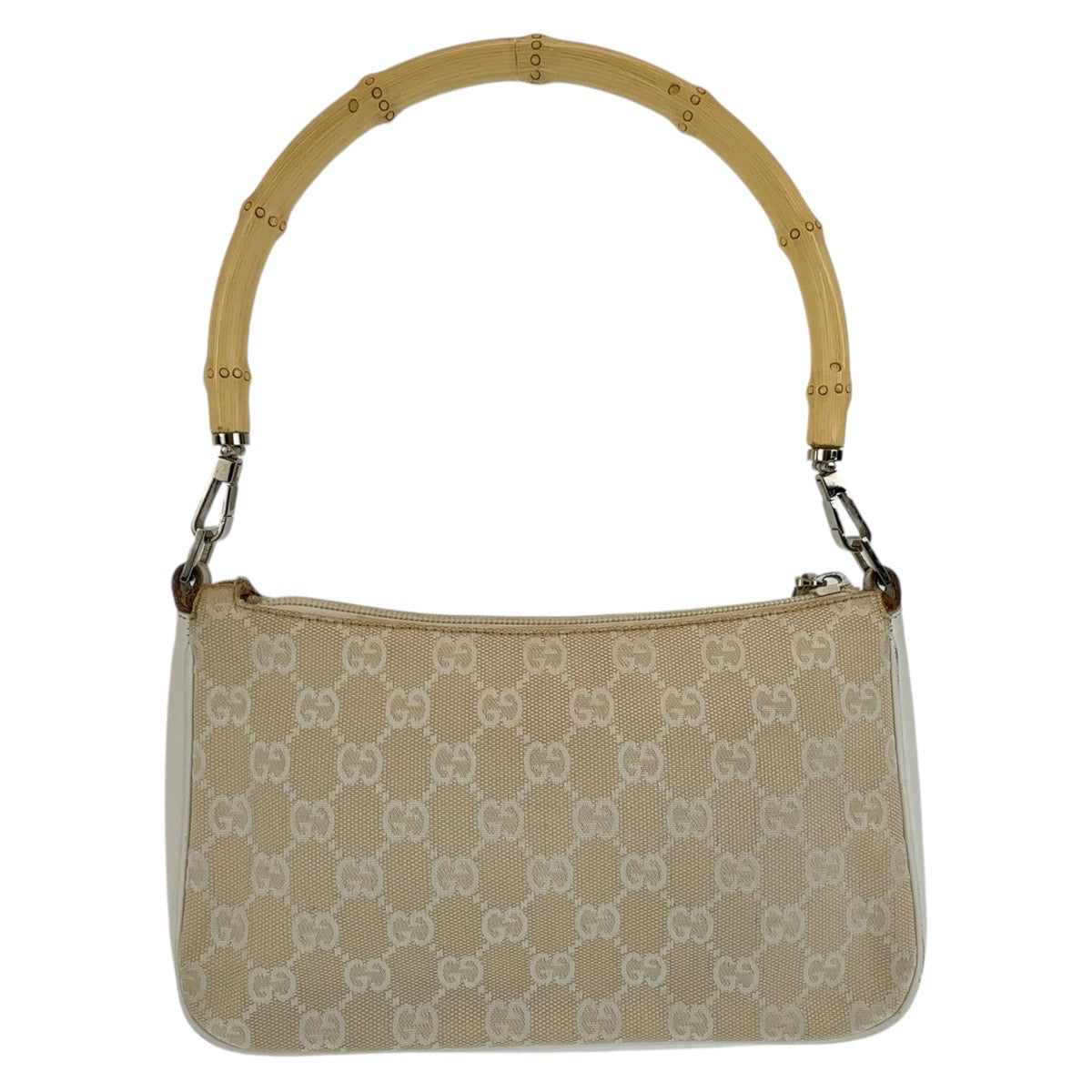 Gucci Bamboo 2Way Shoulder Bag Canvas