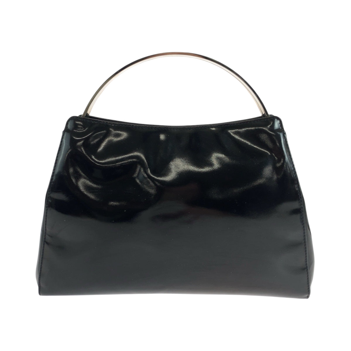 Chanel enamel Vanity COCO Mark Black Handbag