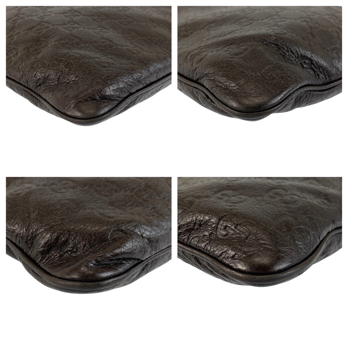 Gucci Metal Guccisima Leather Brown Silver Shoulder Bag