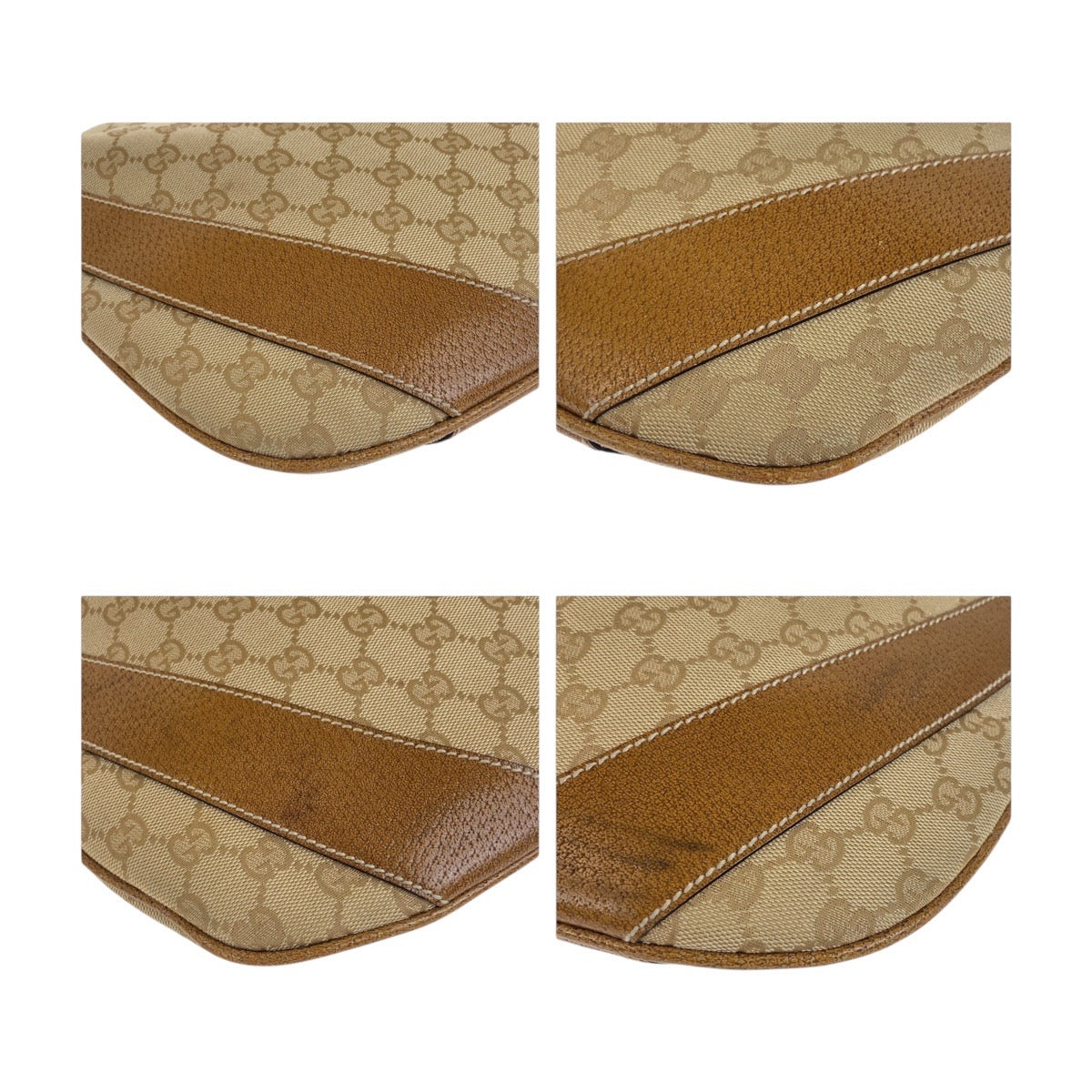Gucci Shoulder Bag Leather Canvas Bag 74