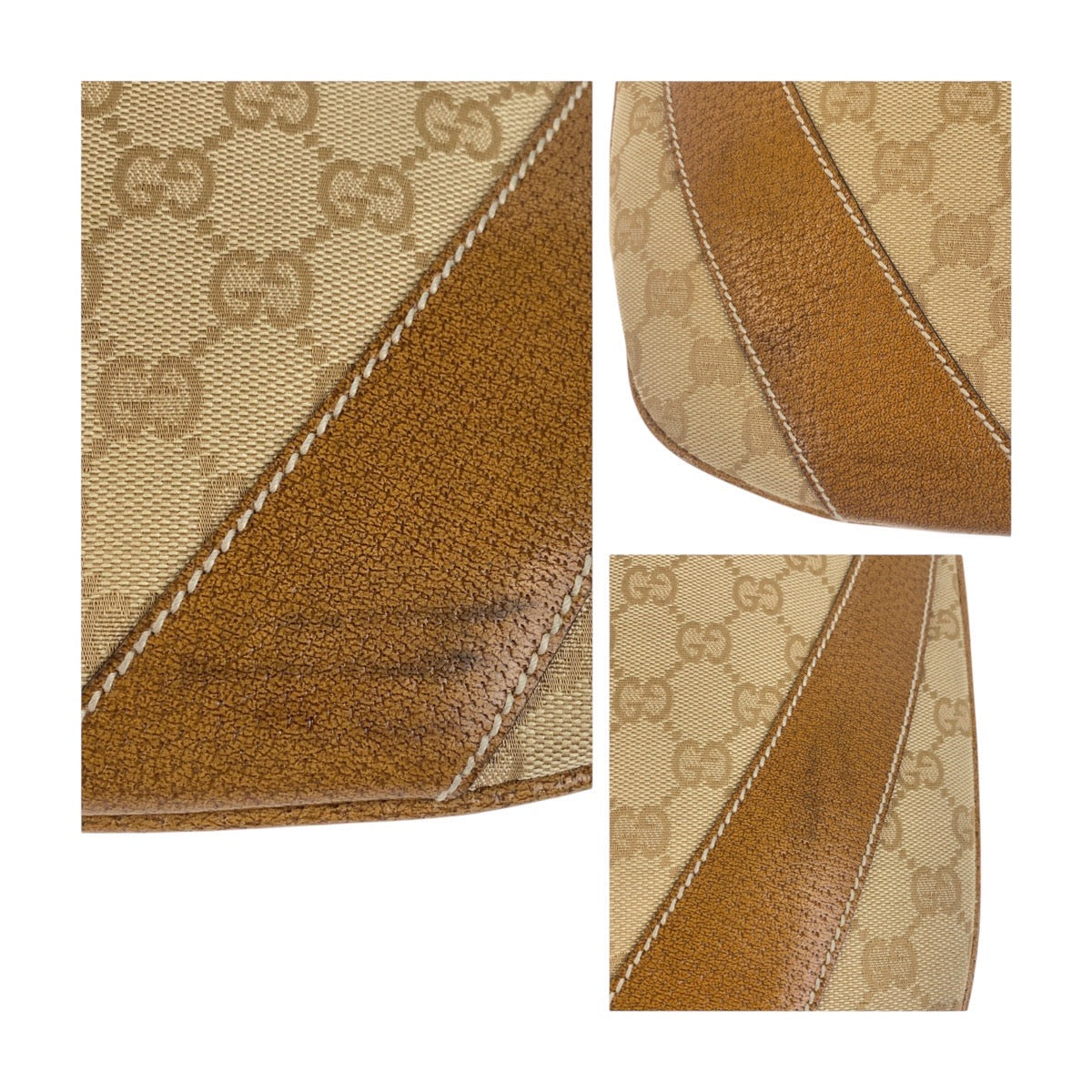 Gucci Shoulder Bag Leather Canvas Bag 74