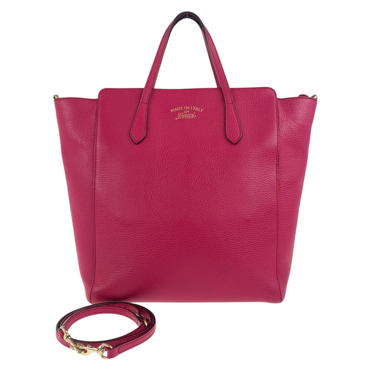 Gucci Metal 2way Swing Leather Pink Gold Shoulder Bag