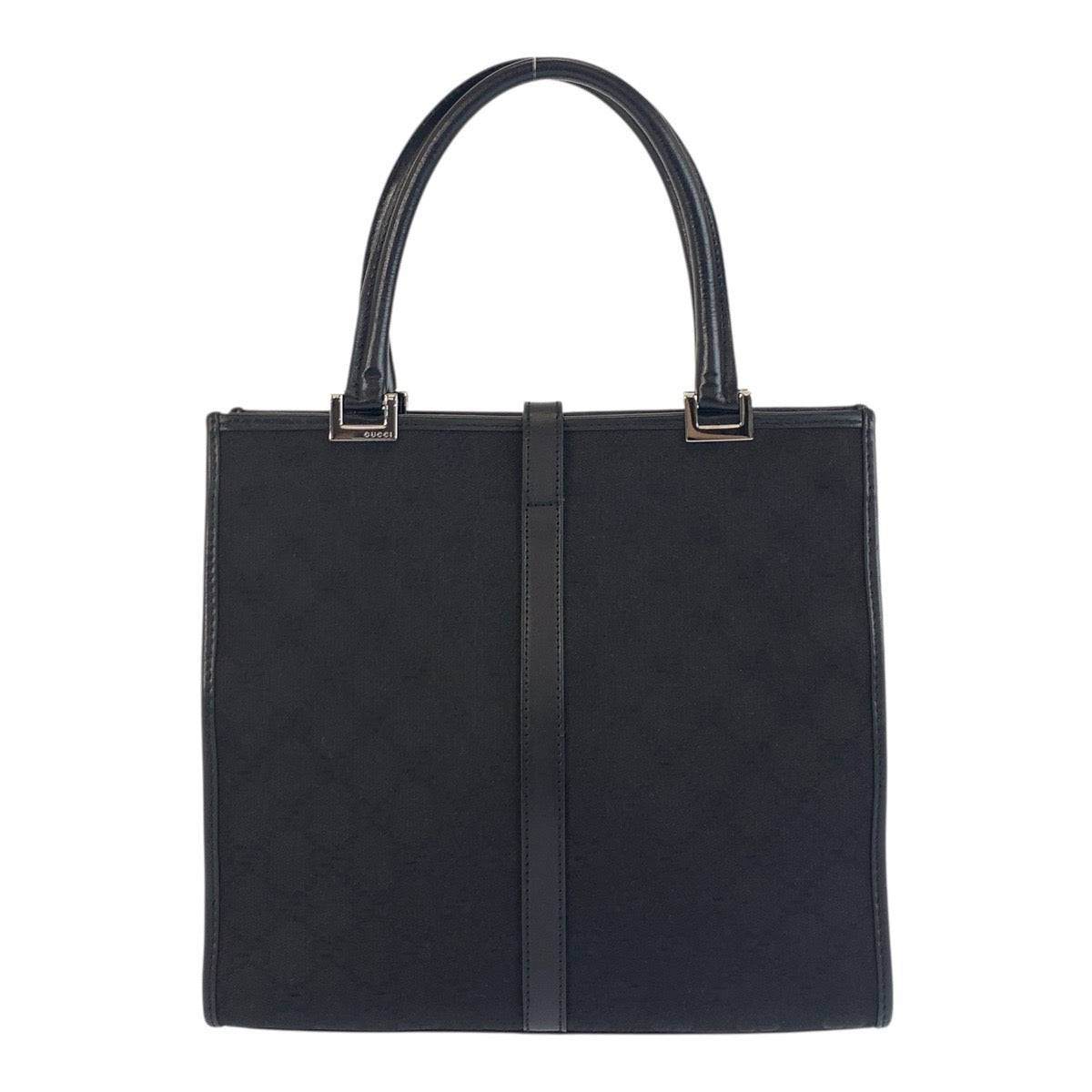 Gucci 002 GG , Jackie Leather Canvas Black Tote Bag
