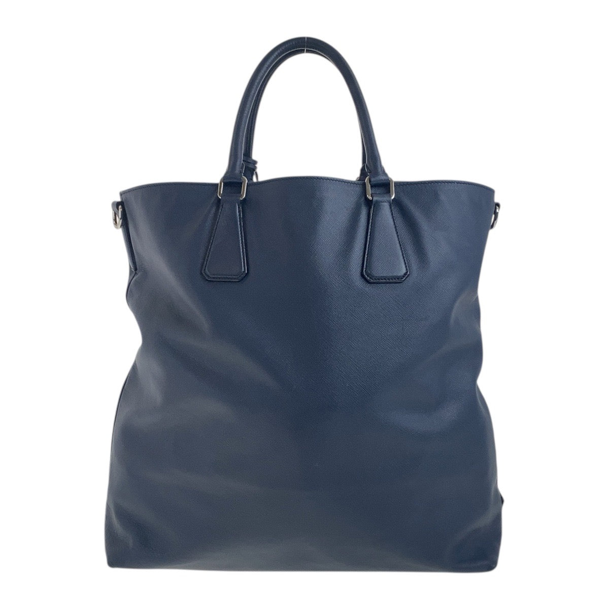 Tote Bag B Navy Silvermetal Tote Bag Leather