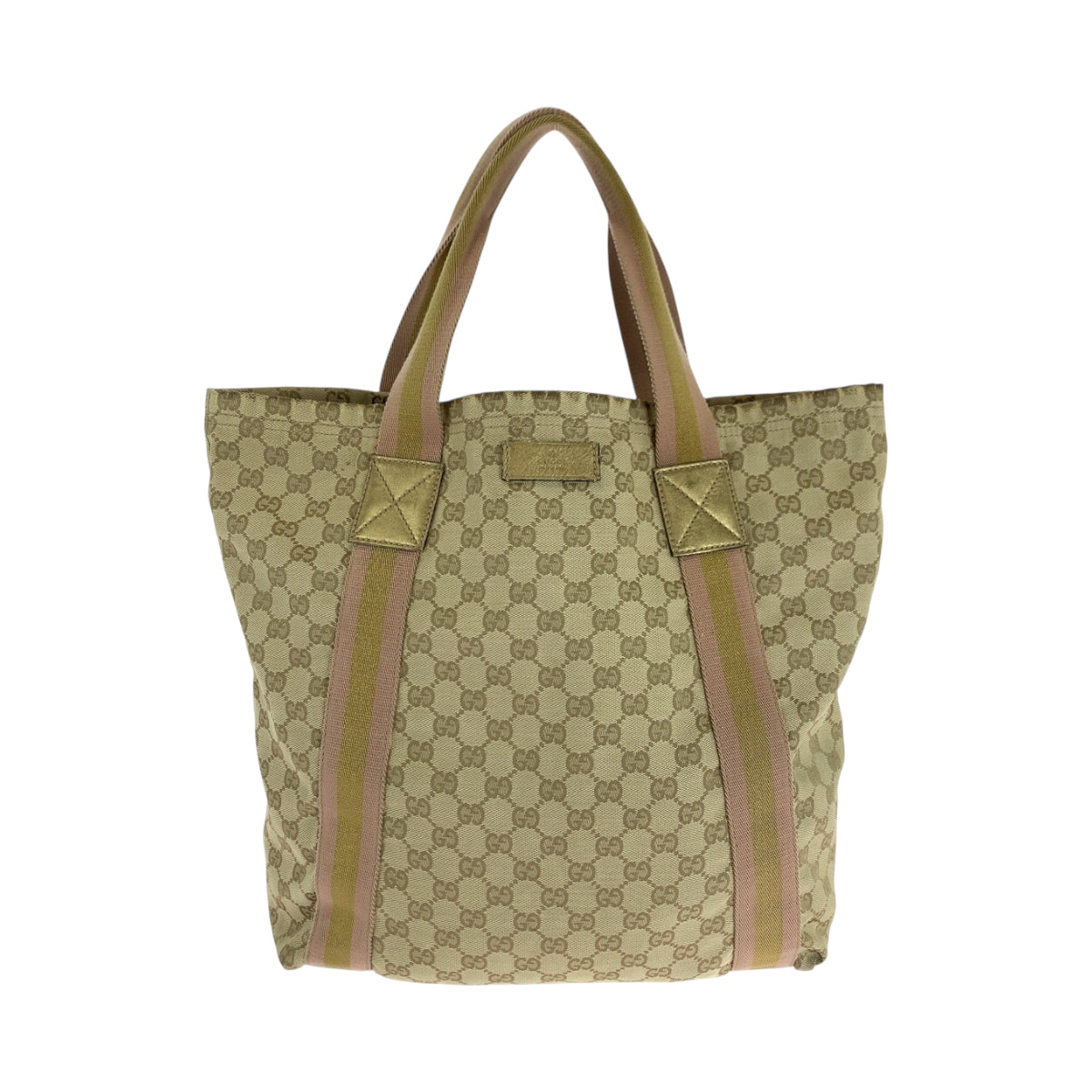 Gucci GG Sherry line Canvas Beige Pink Gold Shoulder Bag