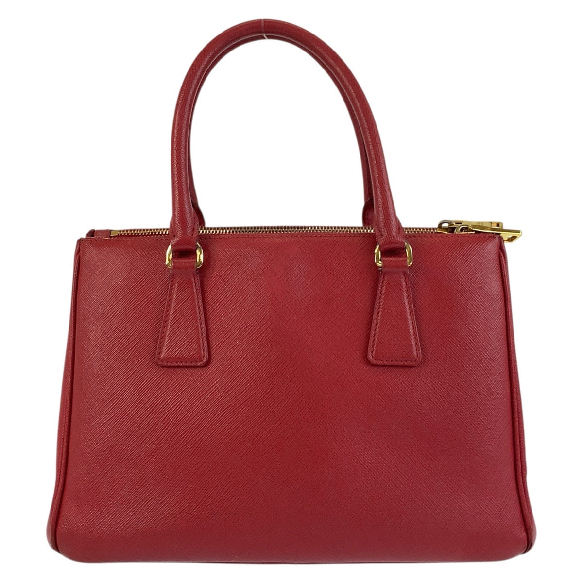 Metal Safiano Galleria Leather Red Travel Bag