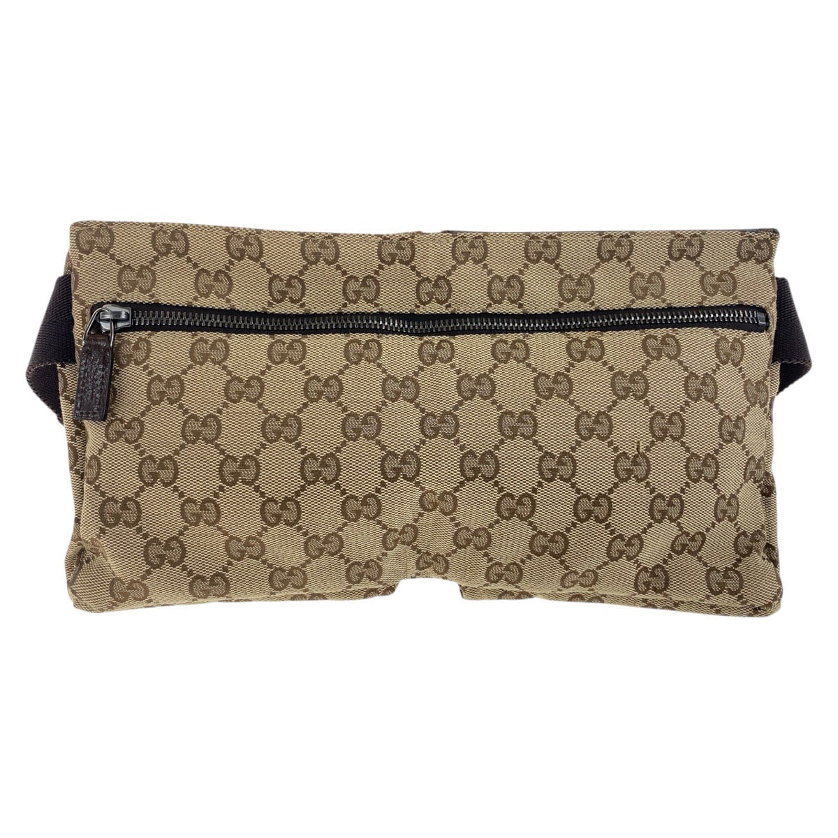 Gucci Sling GG SilverMetal Canvas Brown Beige Handbag