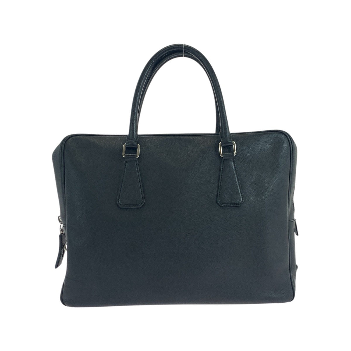 Prada Briefcase Handbag Leather Saffiano Travel Bag