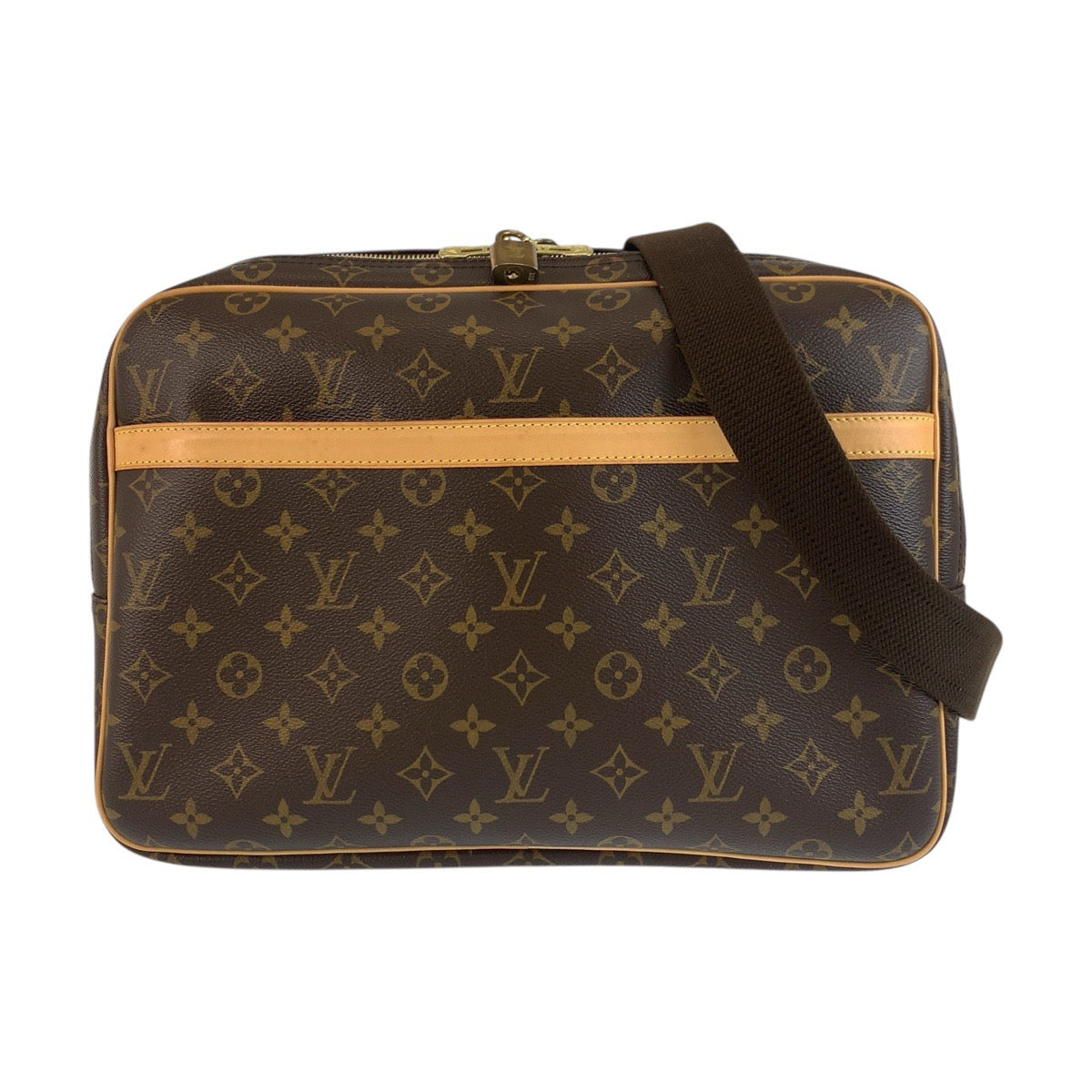 Louis Vuitton M45252 PVC Monogram Brown Gold Shoulder Bag