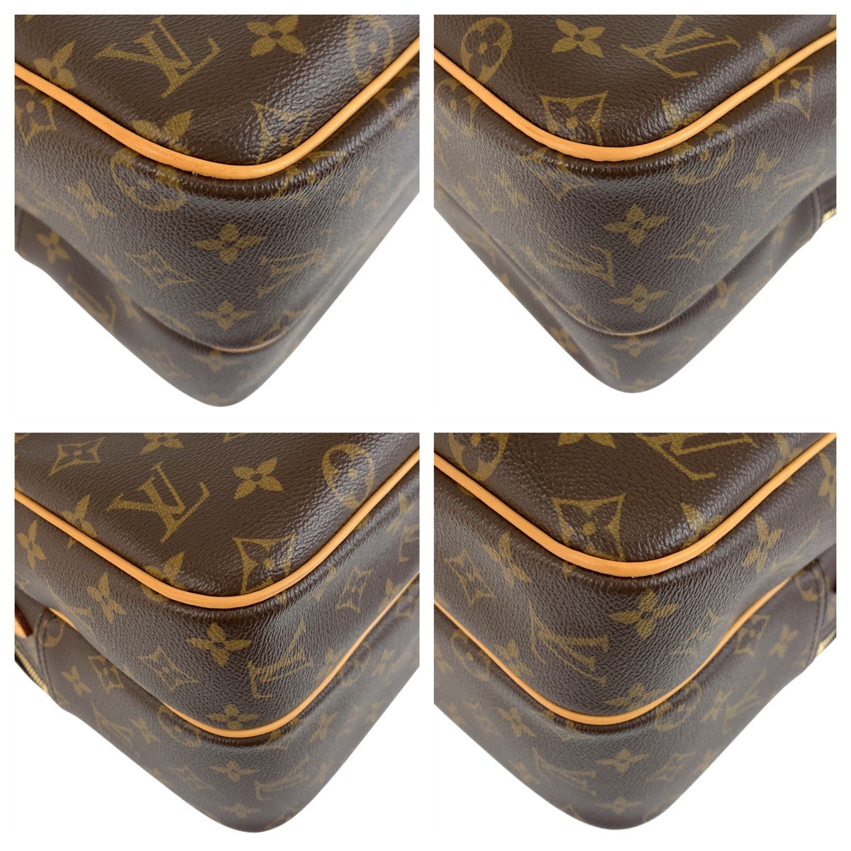 Louis Vuitton M45252 PVC Monogram Brown Gold Shoulder Bag