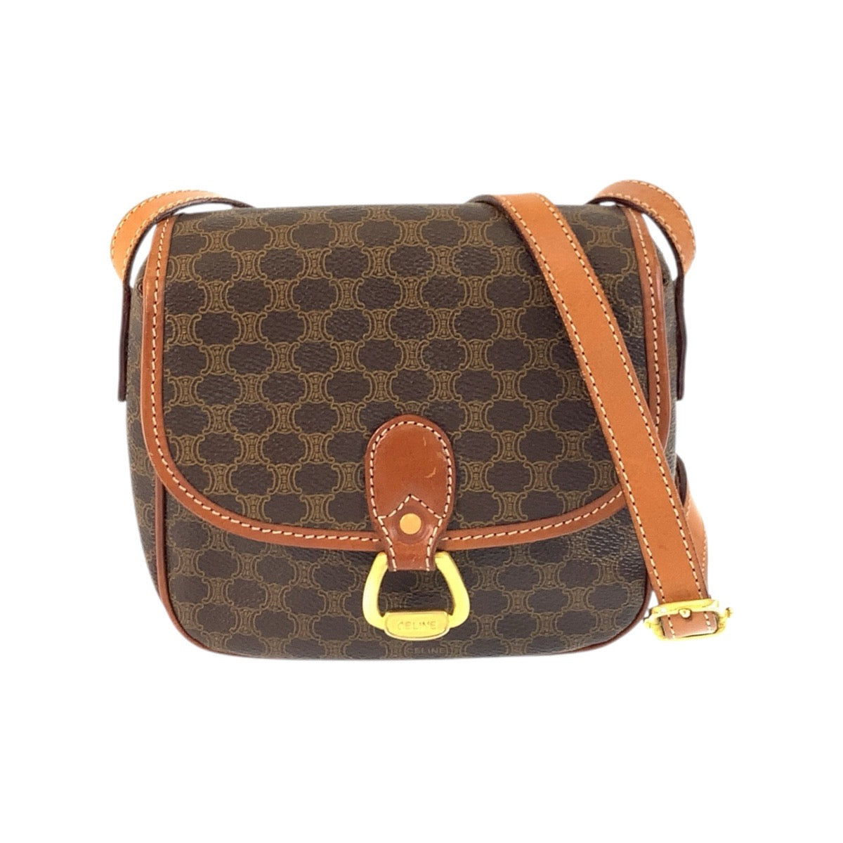 Shoulder Bag Mo Pvc Metal Macadam Brown Gold